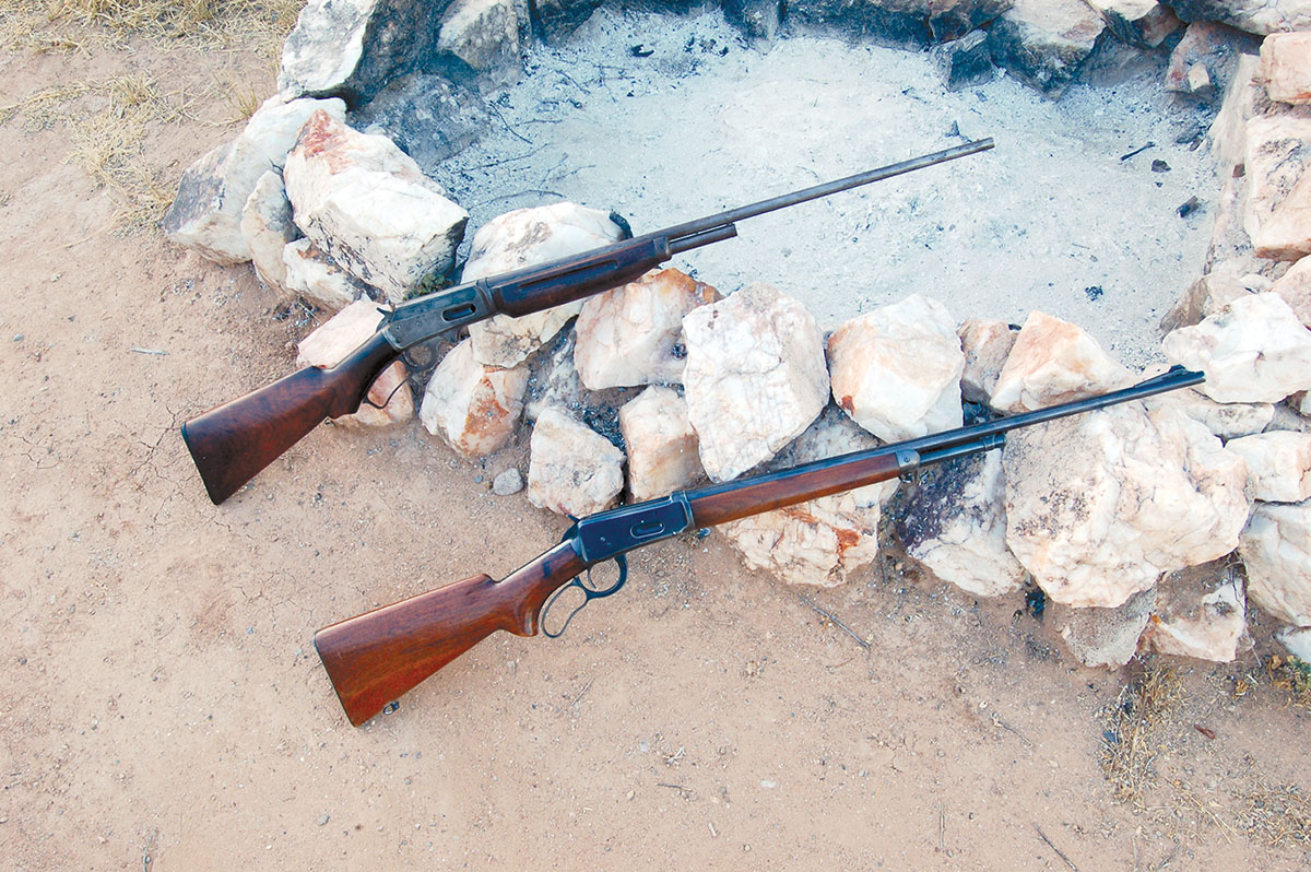 Marlin M93 (top) and its only serious competitor, the Winchester (bottom).